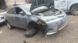 Front-end crash damage